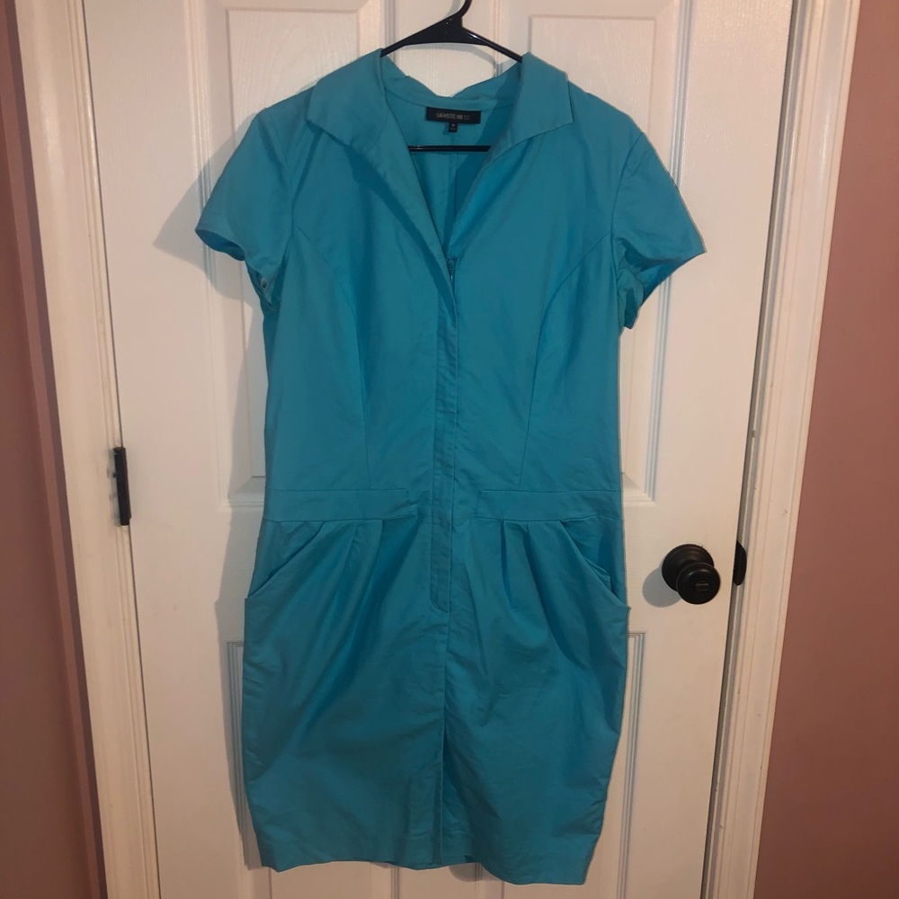 Lafayette 148 Teal Dress